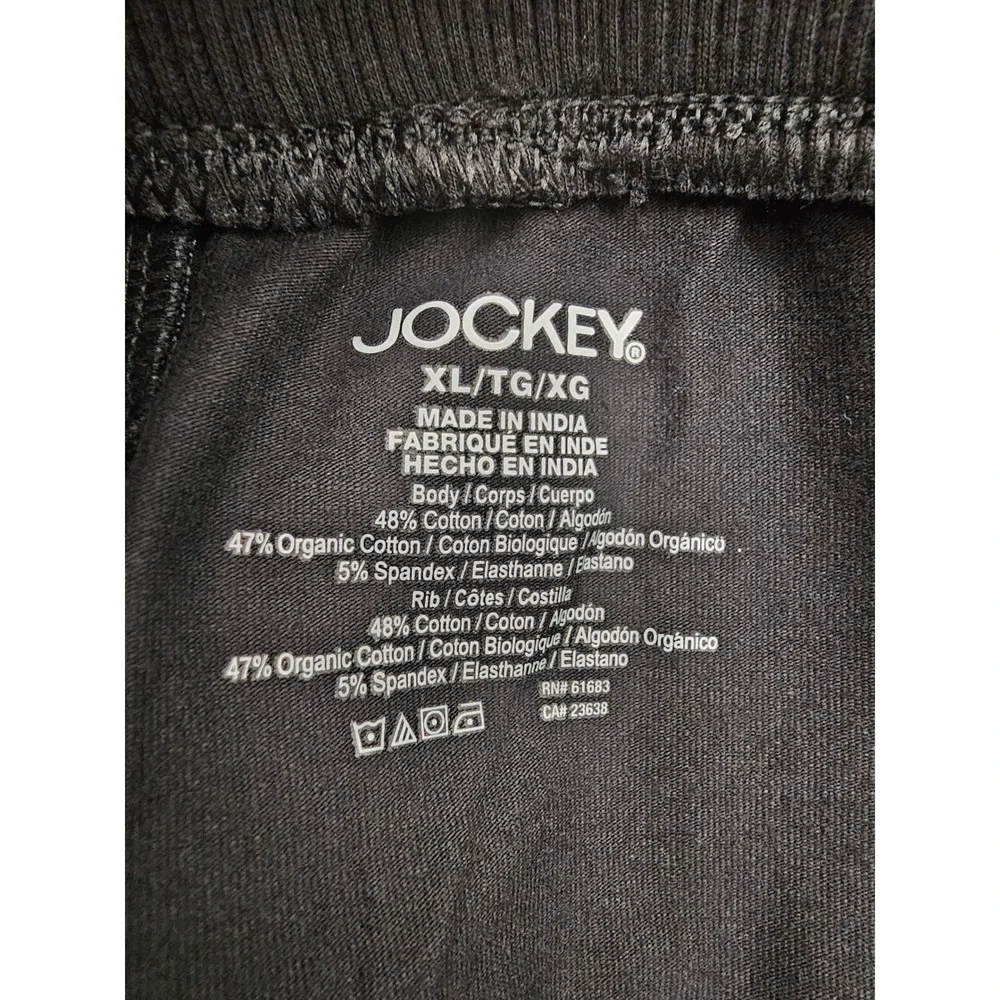 Jockey Womens Lounge Shorts Black Cotton Blend Relaxed Size XL